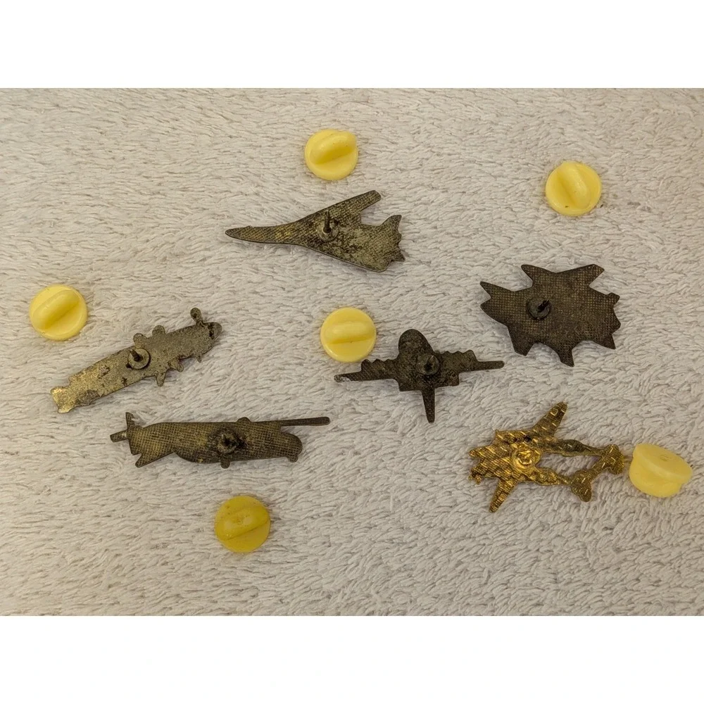 Vintage Military Aircraft Pin Lot 6 Total Army Marines Navy Air Force‎ Rare